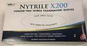 ONE BOX/200 GLOVES- NYTRILE X200 Latex-Free Powder-Free Gloves SIZE(S)Small