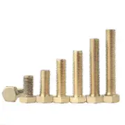 Brass Hexagon Bolt Brass Hex Bolt M4 M5 M6 M8 M10 Brass Screw Metric Thread M5x8 20pcs
