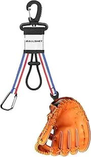 Baseball Fence Hook | Softball Bag Hook Dugout Organizer with Elastic Cord - Reusable Helmet Hanger Glove Organizer for Football Hockey Equipment