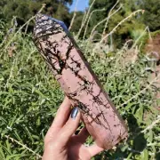Dendritic Pink Rhodonite Crystal Large Tower 1150 Grams | 2lbs 9oz