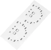 HALLMERS 2X 200-500 Degree Fahrenheit Half Turn Clockwise Oven Temperature Dial Symbols Decal Control Panel Labels (Black Print Clear Adhesive) Replacement Sticker Electric Temp Knob