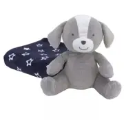 Child Of Mine CARTER'S Plush Toy Security Blanket Set Dog Puppy Lovey New