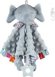 Elephant Soft Cute Blanket Soft Baby Lovey Unisex Lovie Baby Gifts for Newborn Boys and Girls Baby Snuggle Toy Baby Elephant Comfortable Animal Grey