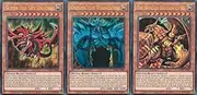Yu Gi Oh Egyptian Gods Card Set - Egyptian Gods - Slifer of The Heaven Dragon (LDK2-DES01), Obelisk The Torsioner (LDK2-DES02), The Winged Dragon of Ra (LDK2-DES03) - German - German