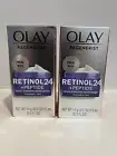 2 Olay Regenerist Retinol 24 Night Hydrating Moisturizer Fragrance Free 0.5 oz