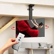 Adjustable Ceiling TV Mount Bracket, Motorized Ceiling TV Mount, with Remote Control Motorized TV Mount, 360° Manual Rotation TV Lift, Fits 32-70 Inch Motorized TV Stand (Size : 730-1730mm)