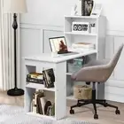 Giantex Computer Desk Workstation Study Table w/ Storage Shelves Home Office