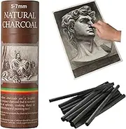 25-piece Willow Charcoal Sticks, Ideal for Artists, Beginners, Students, Perfect for Sketching, Drawing, Shading, and Fine Art, 5.7 Inches Long, 2-4,4-5,5-7,7-9 (5-7)
