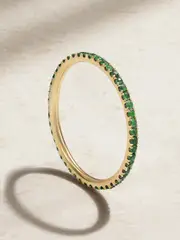 [Ileana Makri] Ileana Makri - Thread 18-karat Gold Tsavorite Ring - 5 5 Gold
