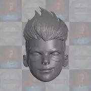 Damian Wayne Robin custom head for McFarlane DC Multiverse & other figures