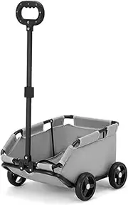 Small Pet Stroller,Folding Dog Pet Stroller,Dog Carrier with Wheels,Pet Travel Cart,360° Rotating Handle,Multi-Functional Cart,for Small Dogs