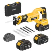 VTEK Brushless Cordless Reciprocating Saw3 Level Speed SettingCordless Power ...