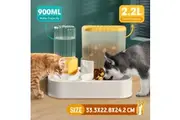 2-in-1 Automatic Pet Cat Feeder Dog Water Dispenser 2.2L Food Bowl Gravity Auto Feeding Set for Small Medium Large Pets Petscene