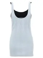 [The Attico] The Attico-Logo Ribbed Top Top Celeste-Donna 40IT Light Blue