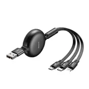 3 in 1 3.5A Output 8 Pin + USB-C / Type-C + Micro USB Little Octopus Retractable Cable, Cable Length: 1.2m