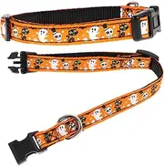 BESPORTBLE 2pcs Halloween Pet Collars Plate Puppy Halloween Costumes Padded Dog Accessories Dogs Bandana Hat Coat Spray Bark Collar Custom Combs Holder Whelping Costumes Animals Orange Cloth