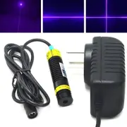 405nm 100mW Dot Line Cross Viole/Blue Focusable Laser Diode Module 5V Adapter