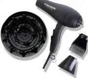Curlsmith Defrizzion Hair Dryer & XXL Diffuser W191200-New
