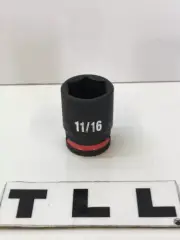 Milwaukee Shockwave Impact Duty Socket 3/8 Drive 11/16 Standard 6 Point 49666109