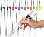 7 Pairs Reusable Training Chopsticks Helpers for Kids Adults As described