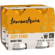 James Squire Whisky Soda Zesty Citrus Can 330mL