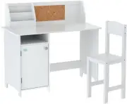 Keezi Kids Table and Chair Set Children Study Play Toys Desk W/Cabinet Storage