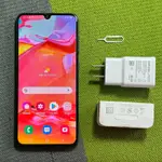 SAMSUNG A70 128G 9成新 6.7吋 黑 雙卡雙待 指紋辨識 臉部辨識 A7050 三星 二手機回收 二手