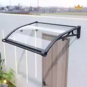Aluminium Bracket Awning - GREY -Door & Window Awning - Patio Canopy for Balcony