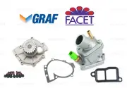 Coolant Thermostat w/ Water Pump FACET/GRAF for Volvo C70 S60 V70 XC70 XC90