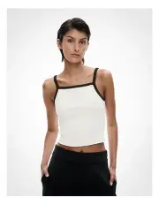 [Witchery] Rib Square Neck Tank in Fresh White
