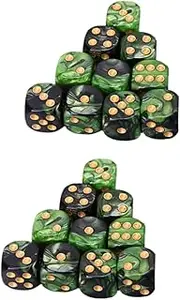 BCOATH Table Dice 25pcs Dots Dice Set Game Set for Role Playing Teaching Projects
