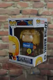Funko Pop Bobble Head Figure 432 Captain Marvel w flame hands Glows in the dark