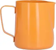 [Alvinlite] Stainless Steel Milk Frothing Pitcher, 13.5 oz 400 ml Type, Barista Tool, Frother Jug for Espresso Machine Coffee Cappuccino Latte Art with Pointed Mouth Orange Type