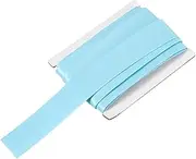 uxcell Double Fold Bias Tape for Sewing 1 Inch x 6 Yards Satin Pre-fold Continuous Binding Tape for Seaming Quilting Hemming Binding DIY Crafts, Sky Blue