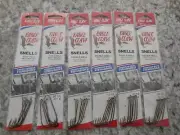 6 Packs Eagle Claw Snell Style 231X Size 1/0 Double Snelled Hooks