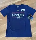 Colorado Avalanche Nathan MacKinnon #29 NHL Hockey Player Shirt BLUE Mens Size M