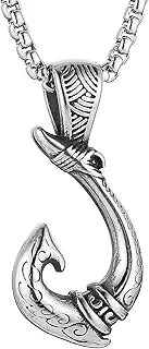 [STWTR] Men's and Women's fishhook Necklace Stainless Steel Hawaiian Maui Fishhook Necklace Father's Day Hawaiian Jewelry Gift