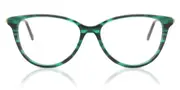 Full Rim Cat Eye Translucent Striped Green SmartBuy Collection Lorelei DFI-010 630 Fashion Women Eyeglasses