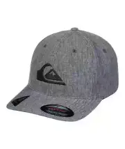 QUIKSILVER AMPED UP CAP HAT NEW MENS BLACK FLEXFIT Arch Brim Surf Skate Golf