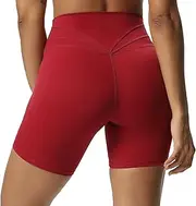 [Aoxjox] Trinity Workout Biker Shorts for Women Tummy Control High Waisted Exercise Athletic Gym Running Yoga Shorts 6"