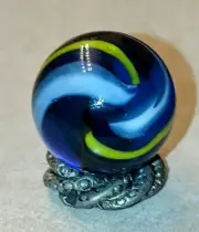 AWESOME PATTERN Vintage Vacor Michelangelo Multi Color Swirl Glass Toy Marble