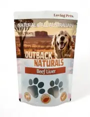 Loving Pets Outback Naturals Beef Liver Dog Training Treats 100g