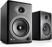 Audioengine Desktop Speakers - A5+ 150W Classic Powered Wired Stereo Monitor Bookshelf Speakers - Home Music System Built-in 16Bit DAC (Black)