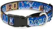 Dog Collar Martingale Adventure is Out There Carl on Porch House Balloons Blues 13 to 18 Inches 1.5 Inch Wide