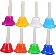 TOYANDONA Educational Baby Hand Ringing Bell 8- Clock Hand Bells Set for Music Education