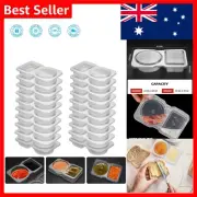 20 Set Reusable 2-Compartment Snack Containers - Perfect for On-the-Go Meals