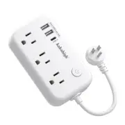 Short Extension Cord 6 inch, Small Extension Cord with Switch, 13A (1625W) Mi...