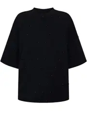 Harris Tapper | Beaded Gibson T-Shirt in Black | The UNDONE