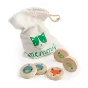 Clever Cat Memory Game with Canvas Storage Bag - Fun Play While Improving