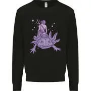 Poseidon Riding an Axolotl Mens Sweatshirt Jumper